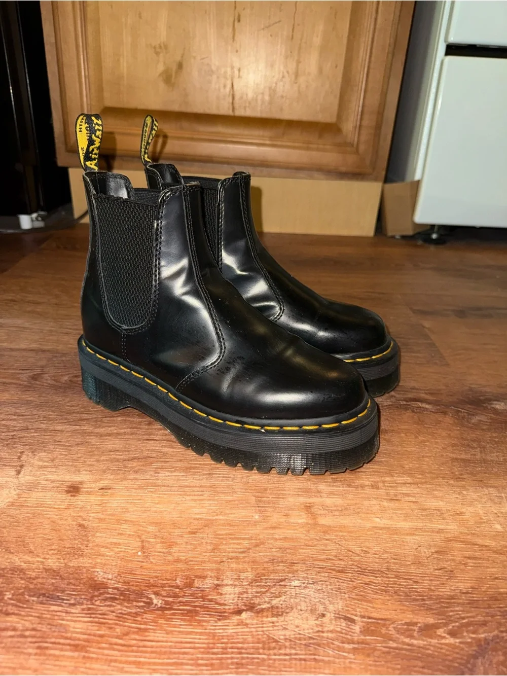 Dr. Martens Smooth Leather Platform Chelsea Boots